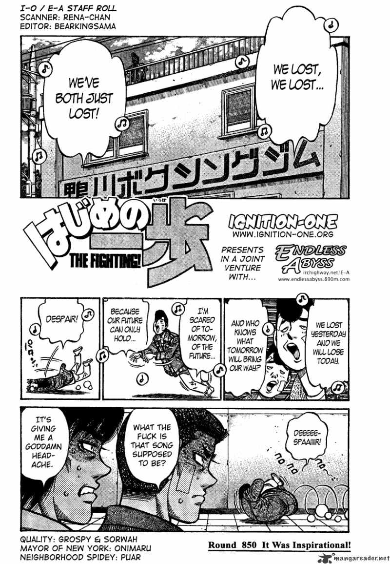 Hajime no Ippo: Fighting Spirit, Chapter 850 image 01